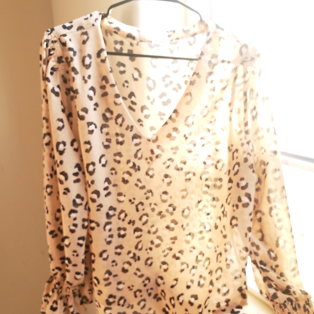 Leopard Blouse. Cute with Jean's or work!